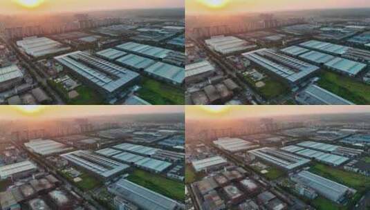 工业园产业园工厂航拍高清在线视频素材下载