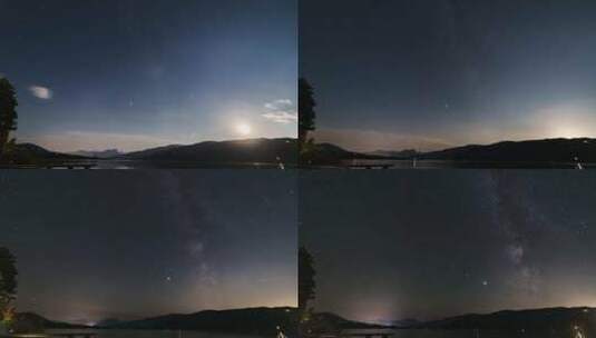 山星空银河延时摄影高清在线视频素材下载