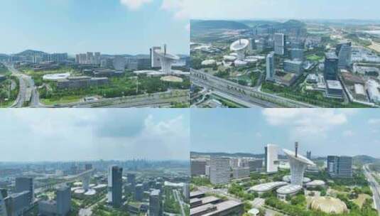 武汉光谷未来科技城航拍东湖高新区技术园区高清在线视频素材下载