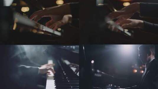 【合集】优雅的弹钢琴演出高清在线视频素材下载