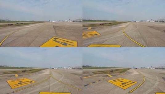 福建厦门高崎国际机场停机坪滑行的飞机高清在线视频素材下载