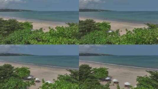 印尼巴厘岛金巴兰海滨度假村阳光沙滩风光高清在线视频素材下载