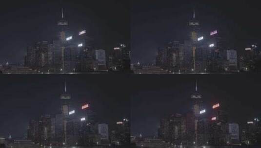 香港中环建筑夜景高清在线视频素材下载