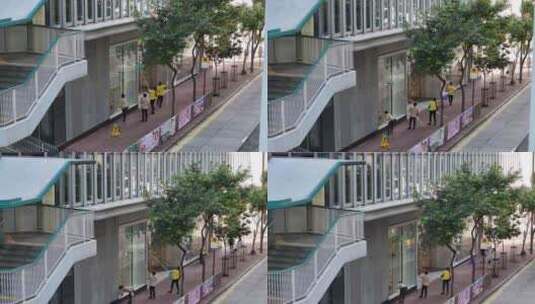 香港金钟道街景高清在线视频素材下载