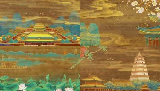 幻世长安中国传统古风国潮视频素材高清在线视频素材下载