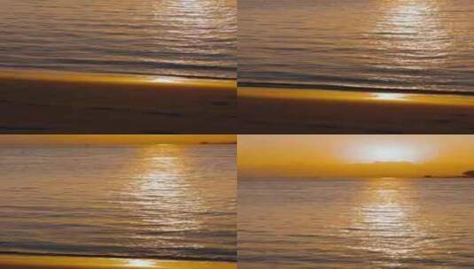 夕阳照射在水面上高清在线视频素材下载