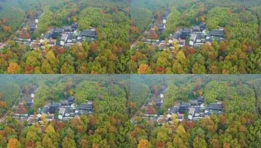 浙江湖州安吉灵峰寺灵峰度假区高清在线视频素材下载