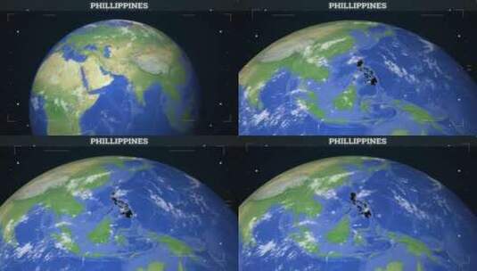 菲律宾地图来自地球高清在线视频素材下载