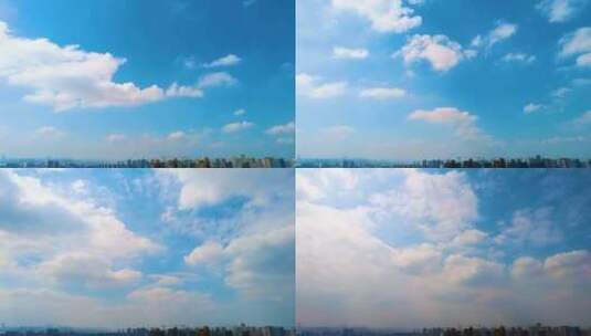 城市蓝天白云延时风景视频素材高清在线视频素材下载