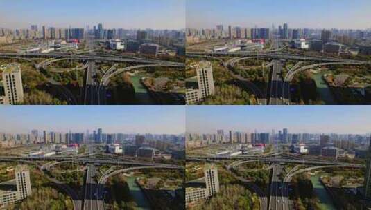 杭州滨江江南大道时代高架高清在线视频素材下载
