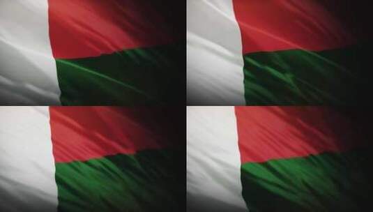 马达加斯加国旗挥舞-4K高清在线视频素材下载