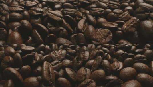 咖啡豆特写高清在线视频素材下载