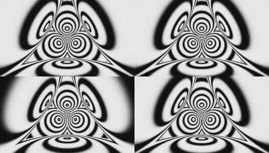抽象黑白圆圈光学幻觉循环动画高清在线视频素材下载