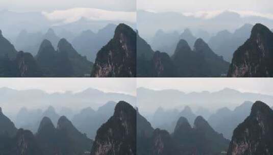 桂林山峰云海高清在线视频素材下载