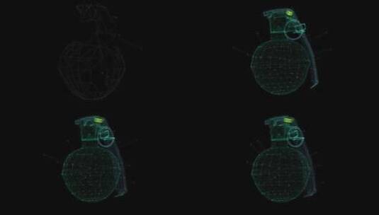 军用手榴弹HUD高清在线视频素材下载