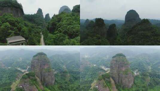 旅游景区湖南通道独岩公园航拍高清在线视频素材下载