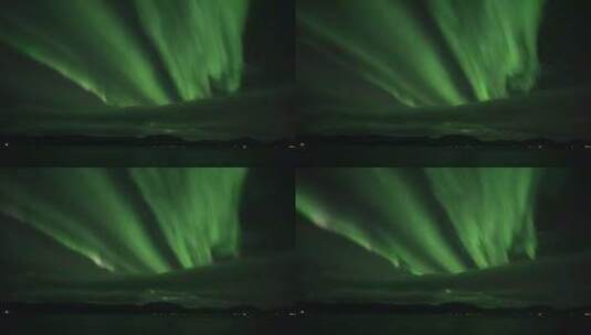 北极光划过夜空高清在线视频素材下载