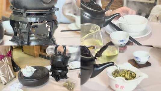 烧水洗碗（广东早茶文化）高清在线视频素材下载