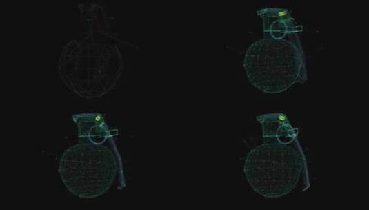 军用手榴弹HUD高清在线视频素材下载