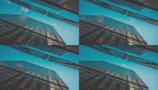 摩天大楼和天空景观高清在线视频素材下载