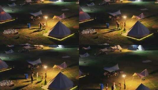 天平湖露营基地高清在线视频素材下载