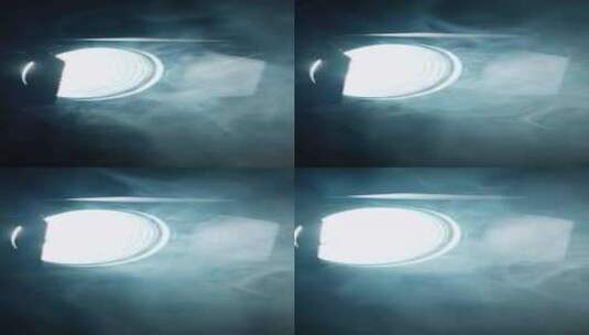 探照灯的光束与雾气概念光烟神秘主义高清在线视频素材下载