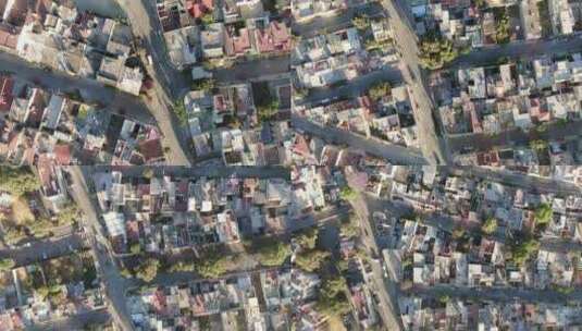 墨西哥墨西哥城城市建筑贫民窟航拍高清在线视频素材下载