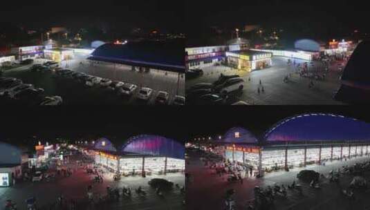 云南瑞丽德龙珠宝产业园夜景高清在线视频素材下载