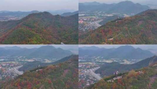 浙江绍兴会稽山大禹陵景区航拍越城区风景大高清在线视频素材下载