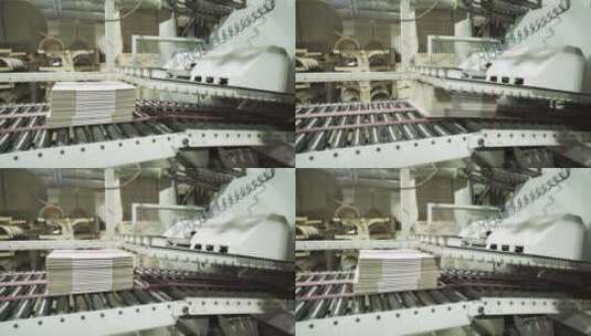 造纸厂的工作输送机高清在线视频素材下载