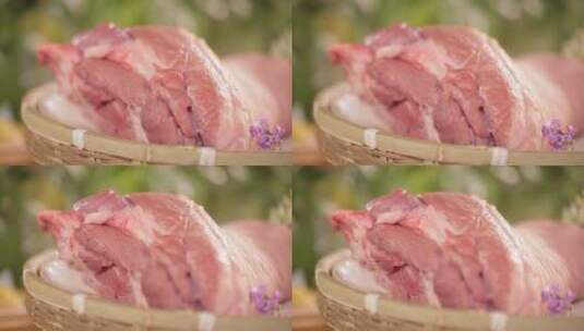 猪蹄猪肘子肉高清在线视频素材下载