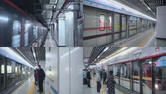 7个地铁行驶进站4K素材合集高清在线视频素材下载