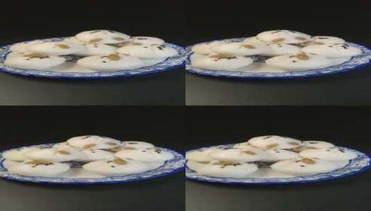 葡萄干米粑粑点心高清在线视频素材下载