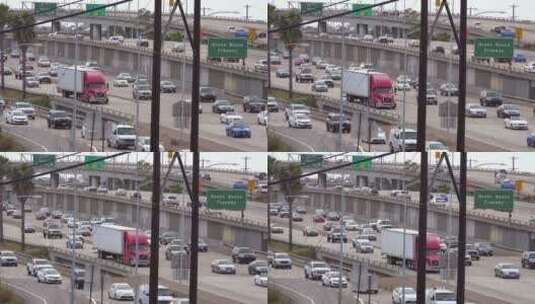 高速公路上的缓慢交通高清在线视频素材下载