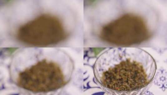 外婆菜地皮菜拌饭酱咸菜高清在线视频素材下载