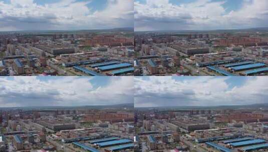 内蒙古锡林浩特城市航拍709高清在线视频素材下载