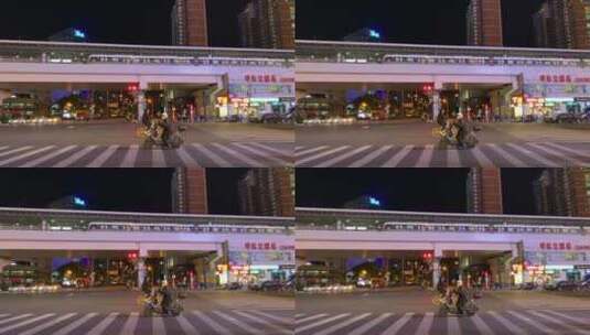 中山公园站夜景高清在线视频素材下载