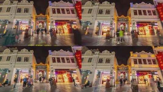 广西南宁兴宁路步行街骑楼高清在线视频素材下载