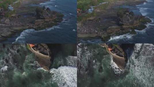 巴厘岛海神庙航拍高清在线视频素材下载