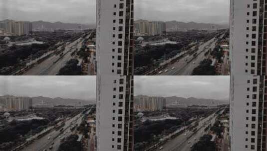 高楼窗边的延时拍摄高清在线视频素材下载