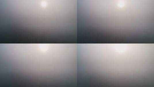 清晨大雾中的湖州安吉山区乡村航拍高清在线视频素材下载