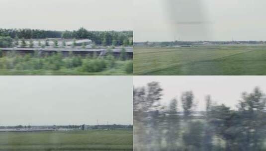 火车车窗外景色高清在线视频素材下载