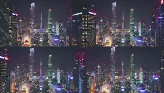 广州中轴线夜景-7高清在线视频素材下载