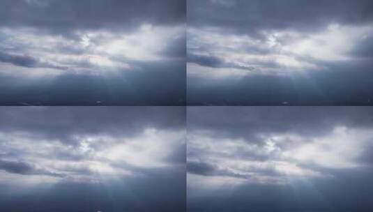 高空变焦云层丁达尔光束高清在线视频素材下载