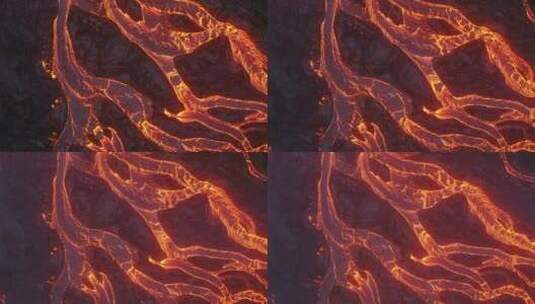 航拍熔岩景观高清在线视频素材下载
