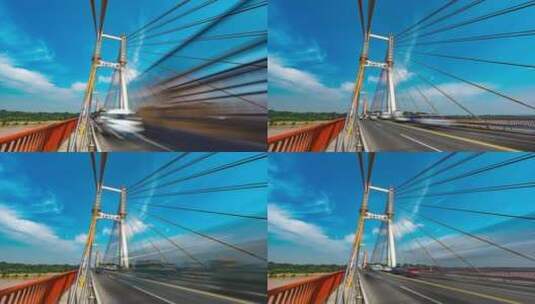 济南黄河大桥延时高清在线视频素材下载