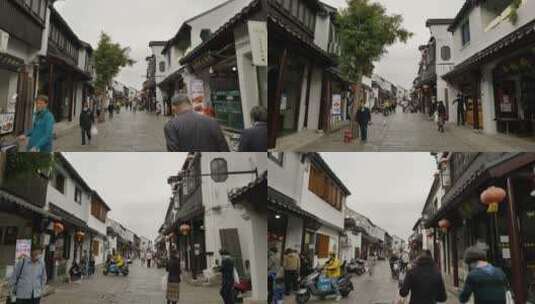 苏州七里山塘街古建筑人文高清在线视频素材下载