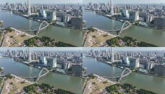 广州海心桥城市建筑地标高清在线视频素材下载