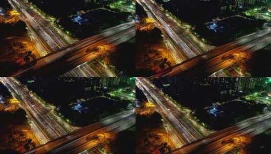 深圳高速公路交叉口-交通快高清在线视频素材下载