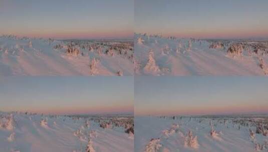 雪地日出光影高清在线视频素材下载